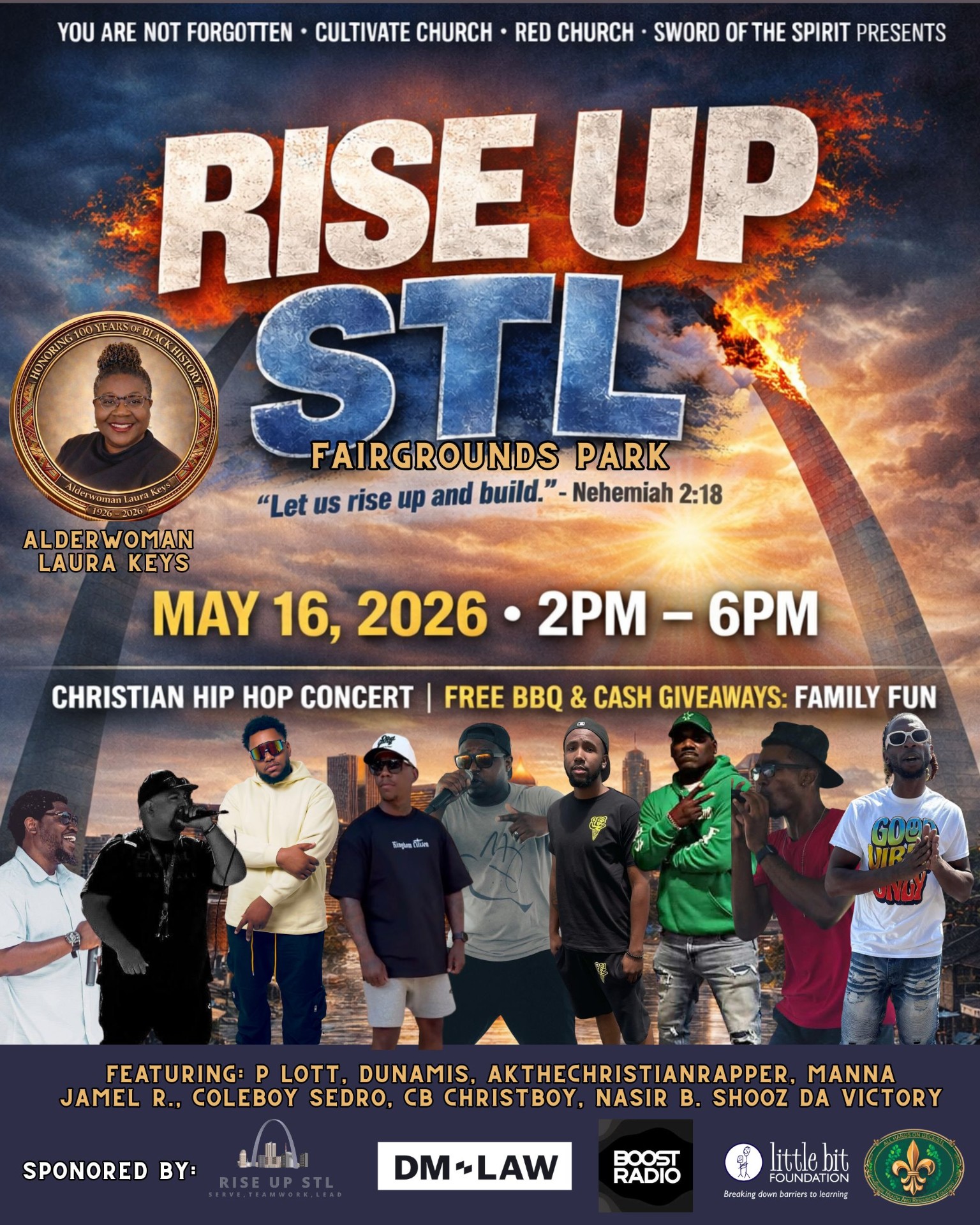 Rise Up STL — Christian Hip Hop Concert flyer